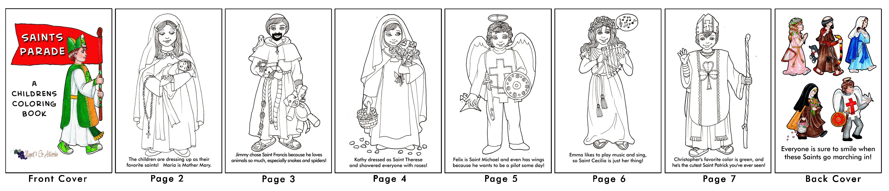 Childrens Saints Parade Coloring Book