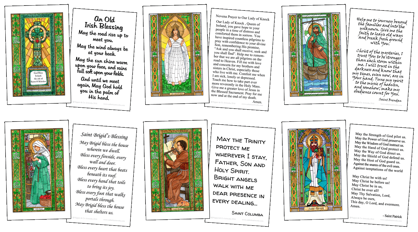 Irish Saints Holy Cards
