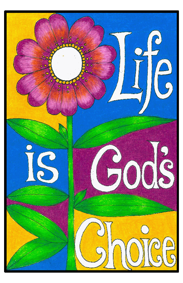 Life is God's Choice Window Cling