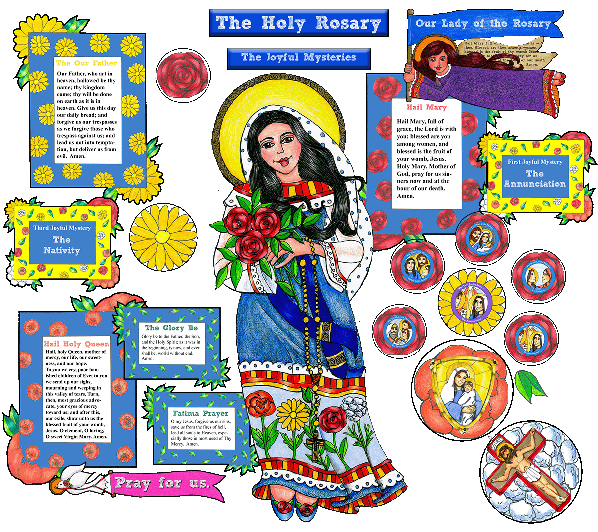 Boho Our Lady of the Rosary and Classroom Rosary