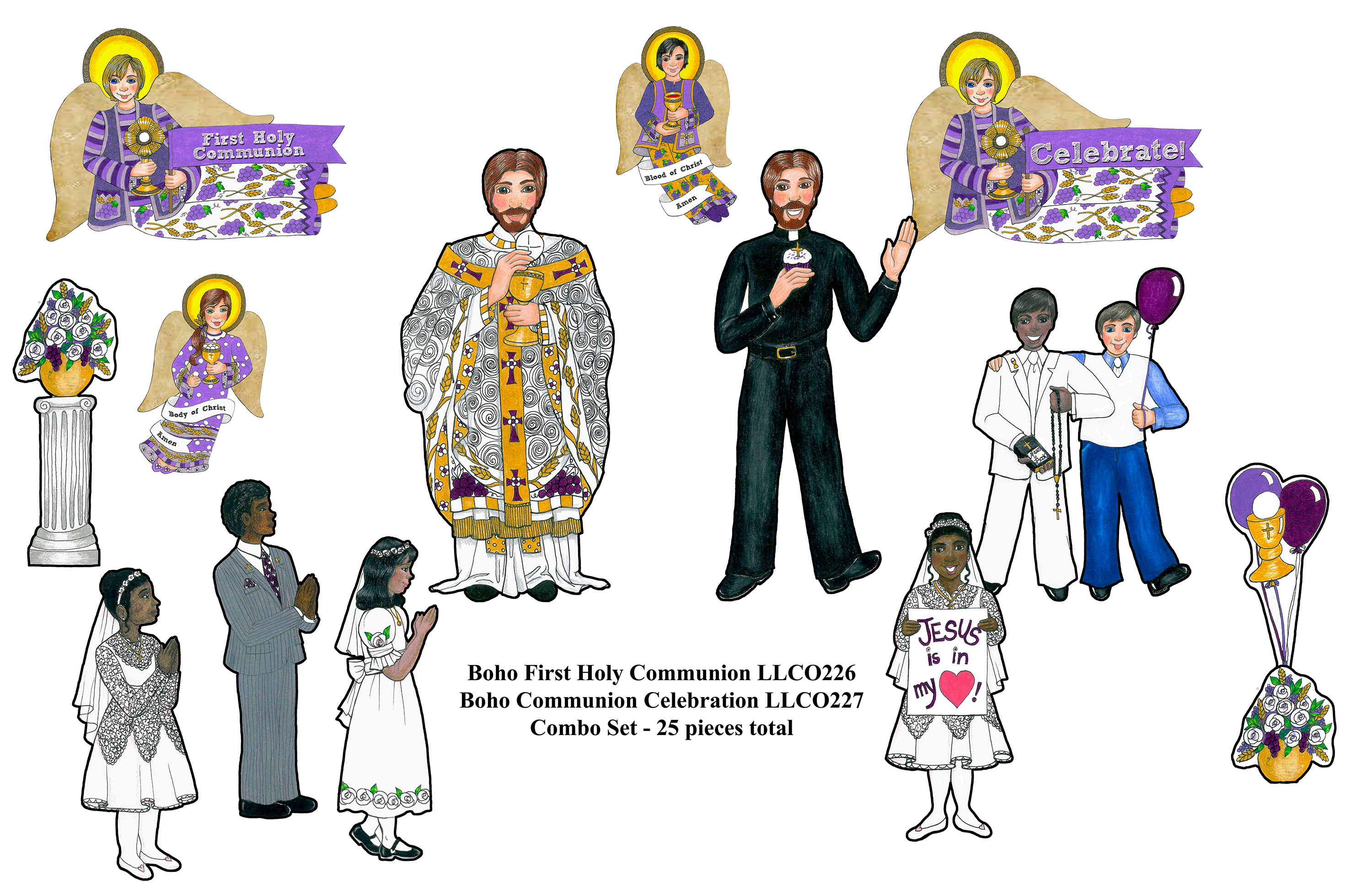 Boho First Holy & Celebration Communion Combo