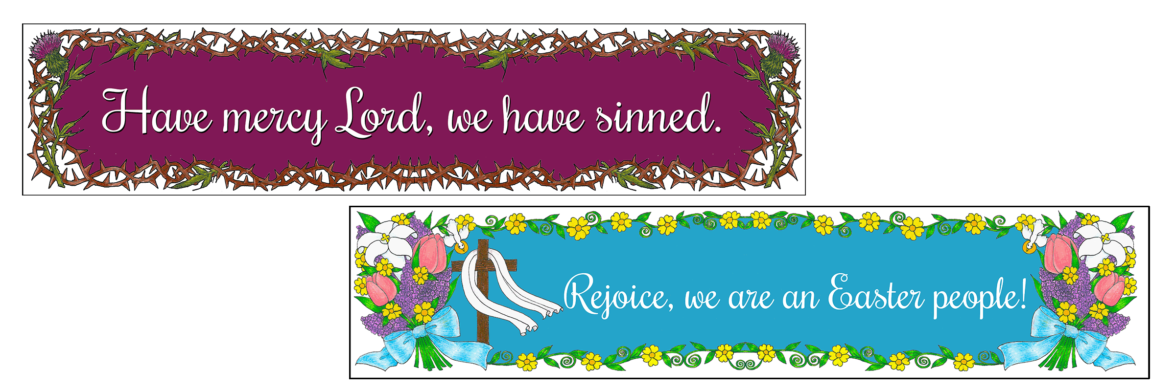 Reversible Lent/Easter Banner