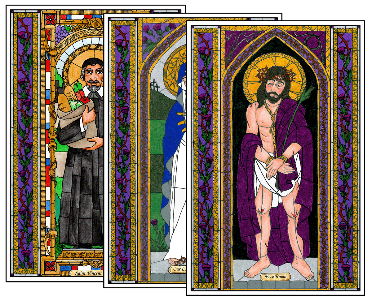 Stained Glass Saints of Lent