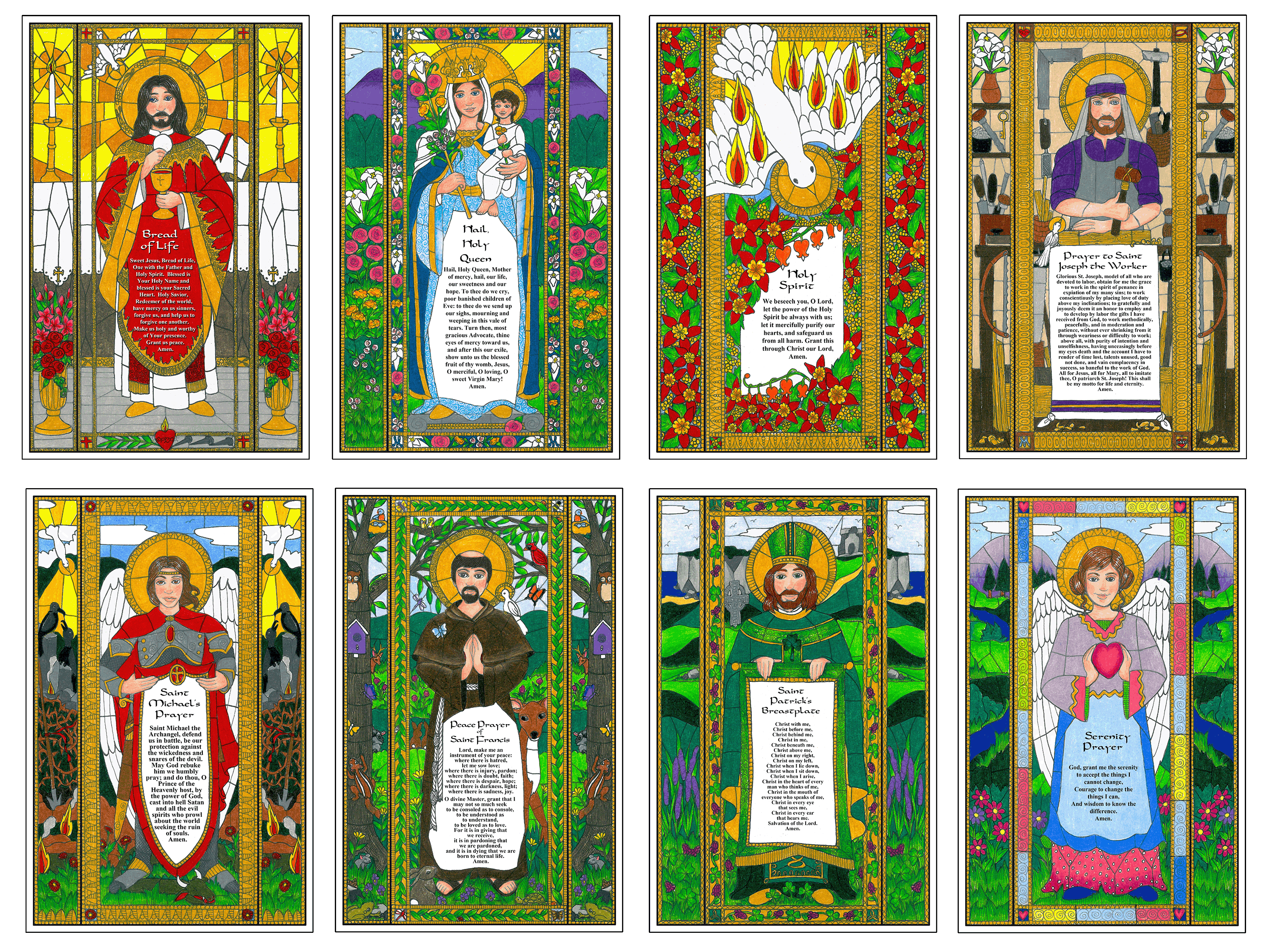 Stained Glass Prayer Set 2 - English