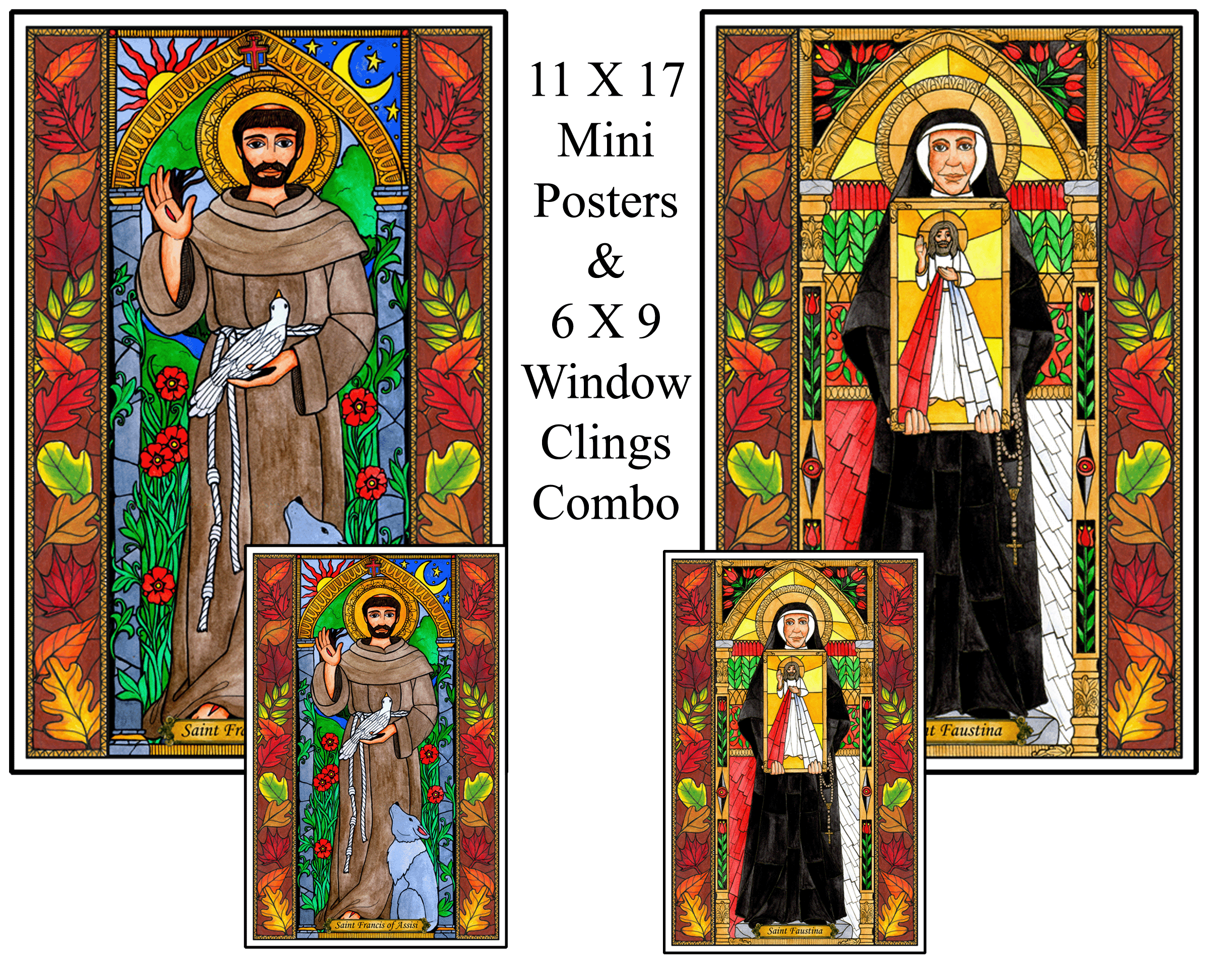 Stained Glass Saints of October Combo Set