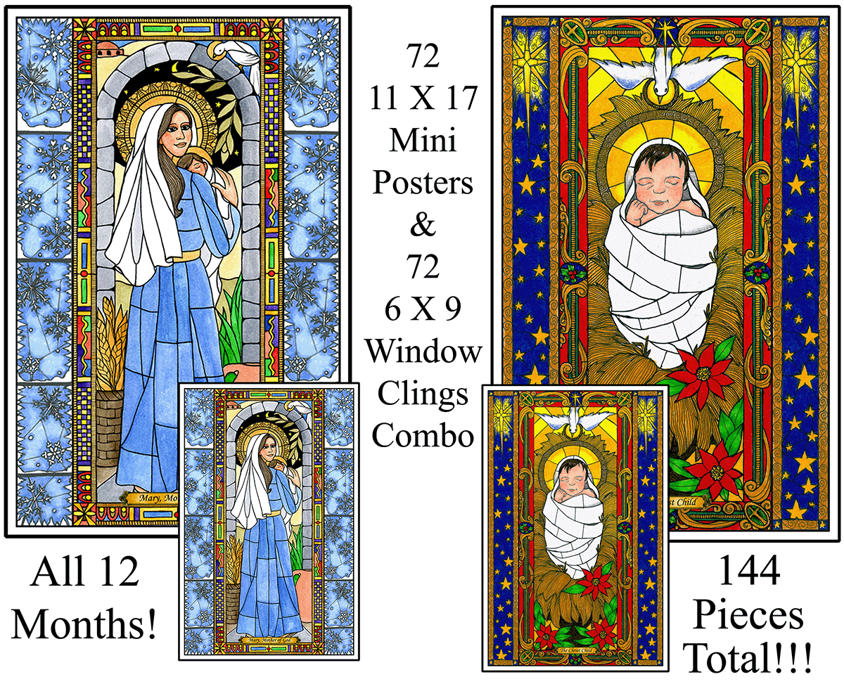 Stained Glass Saints of of the Year Combo Set