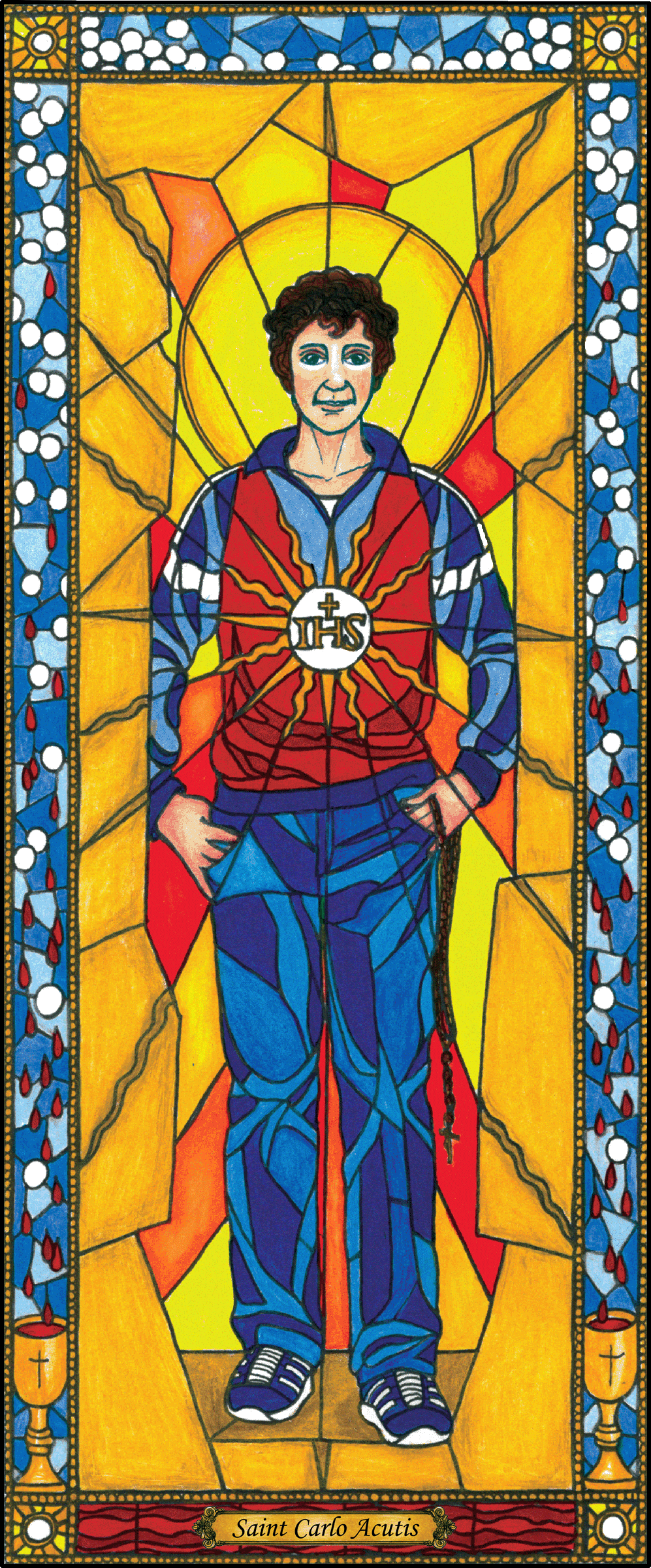 Holy Giants Stained Glass Carlo Acutis