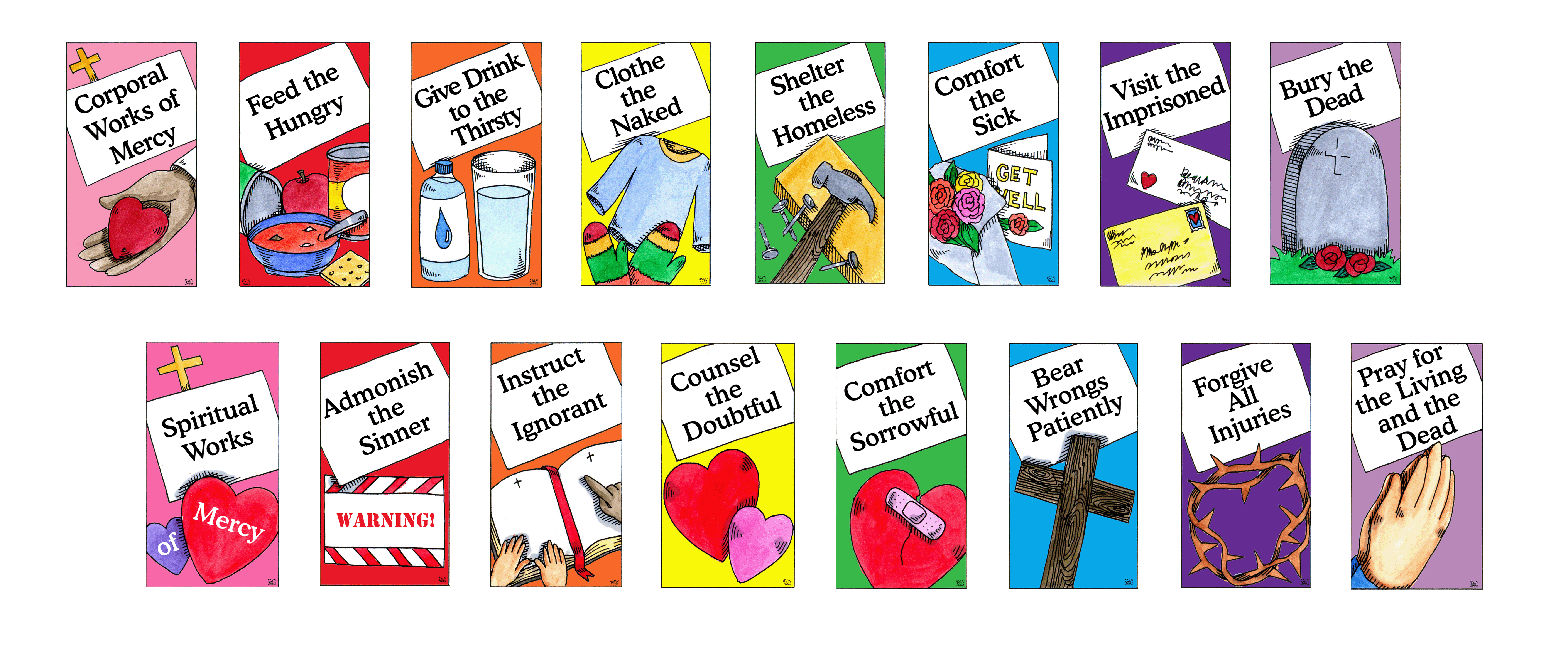 Spiritual & Corporal Works Foldup