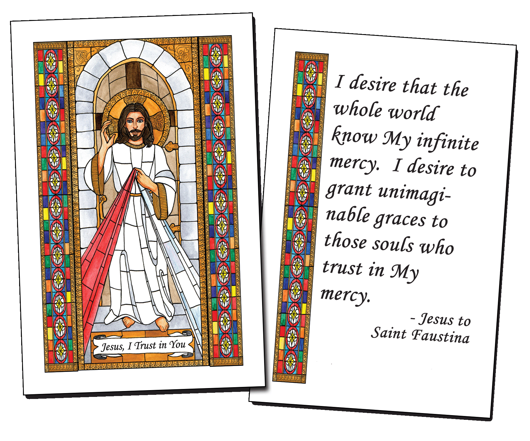 Divine Mercy Holy Cards