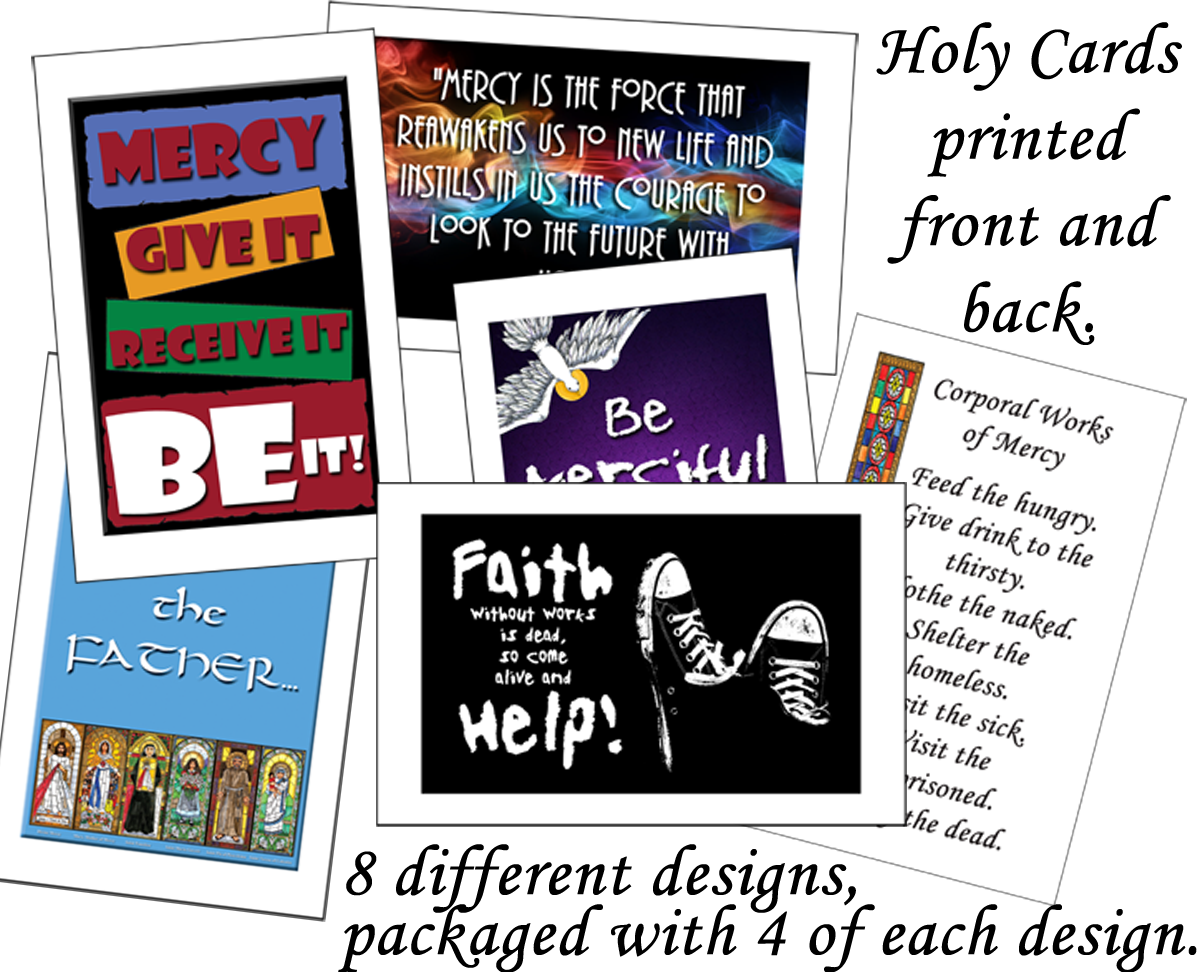 Teen Mercy Holy Cards