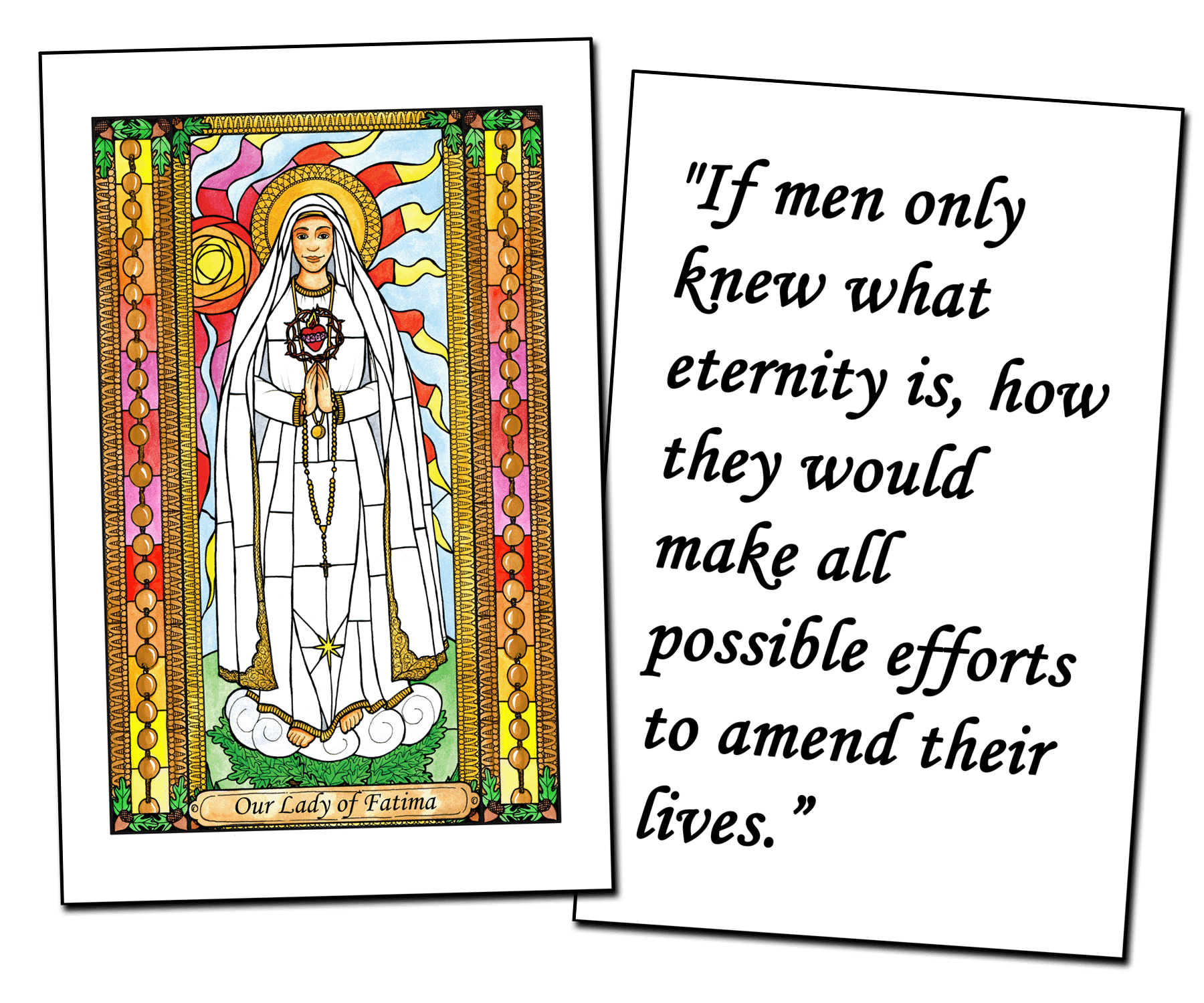 Our Lady of Fatima Holy Cards