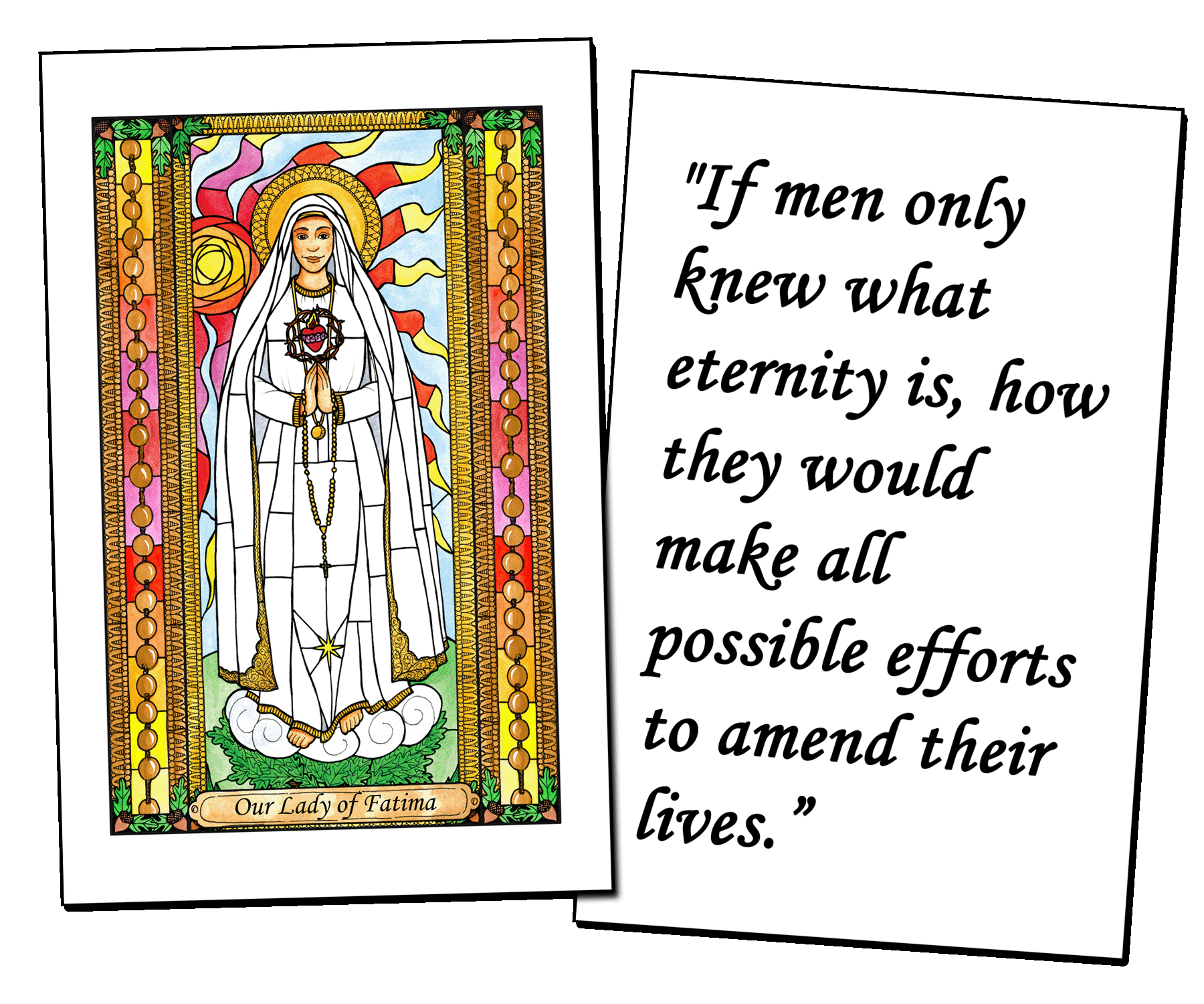 Our Lady of Fatima Holy Cards