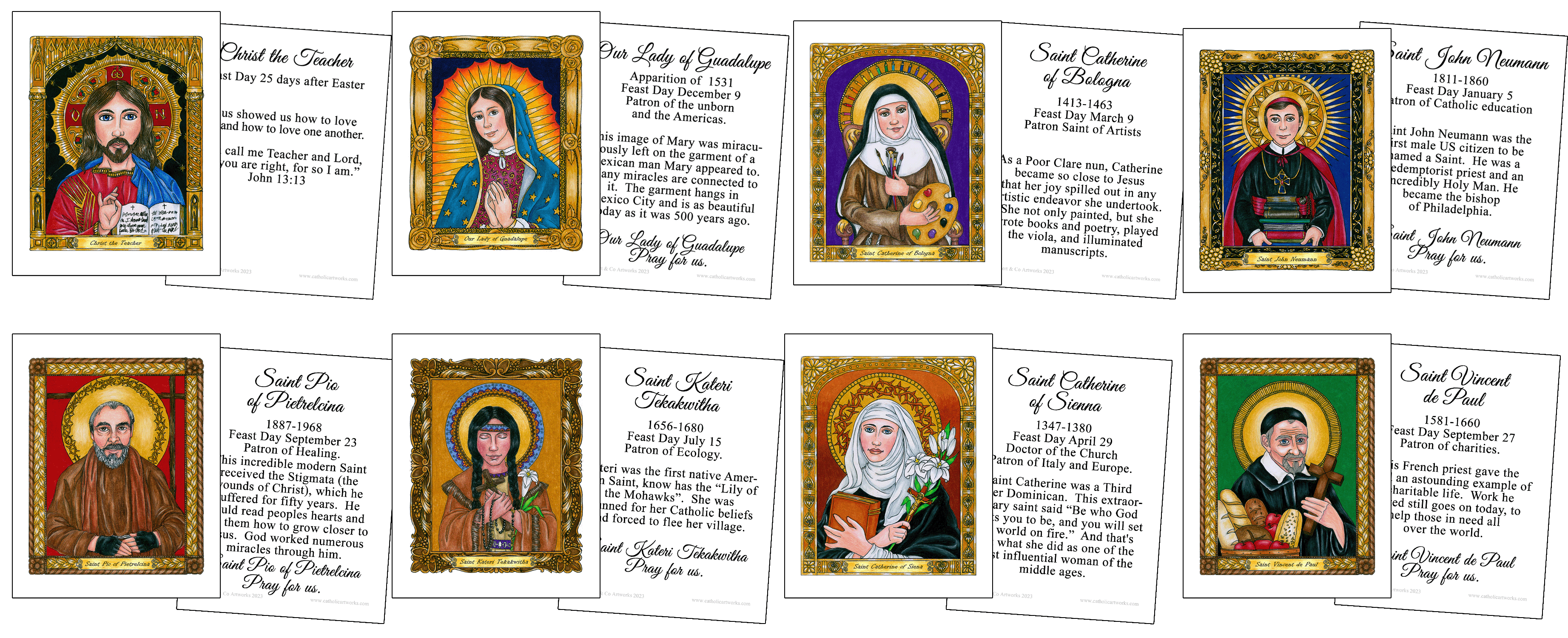 Gallery of Saints Holy Cards