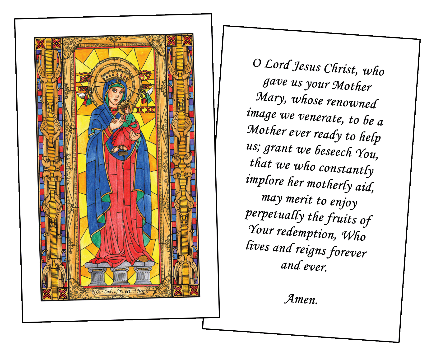 Our Lady of Perpetual Help Holy Cards